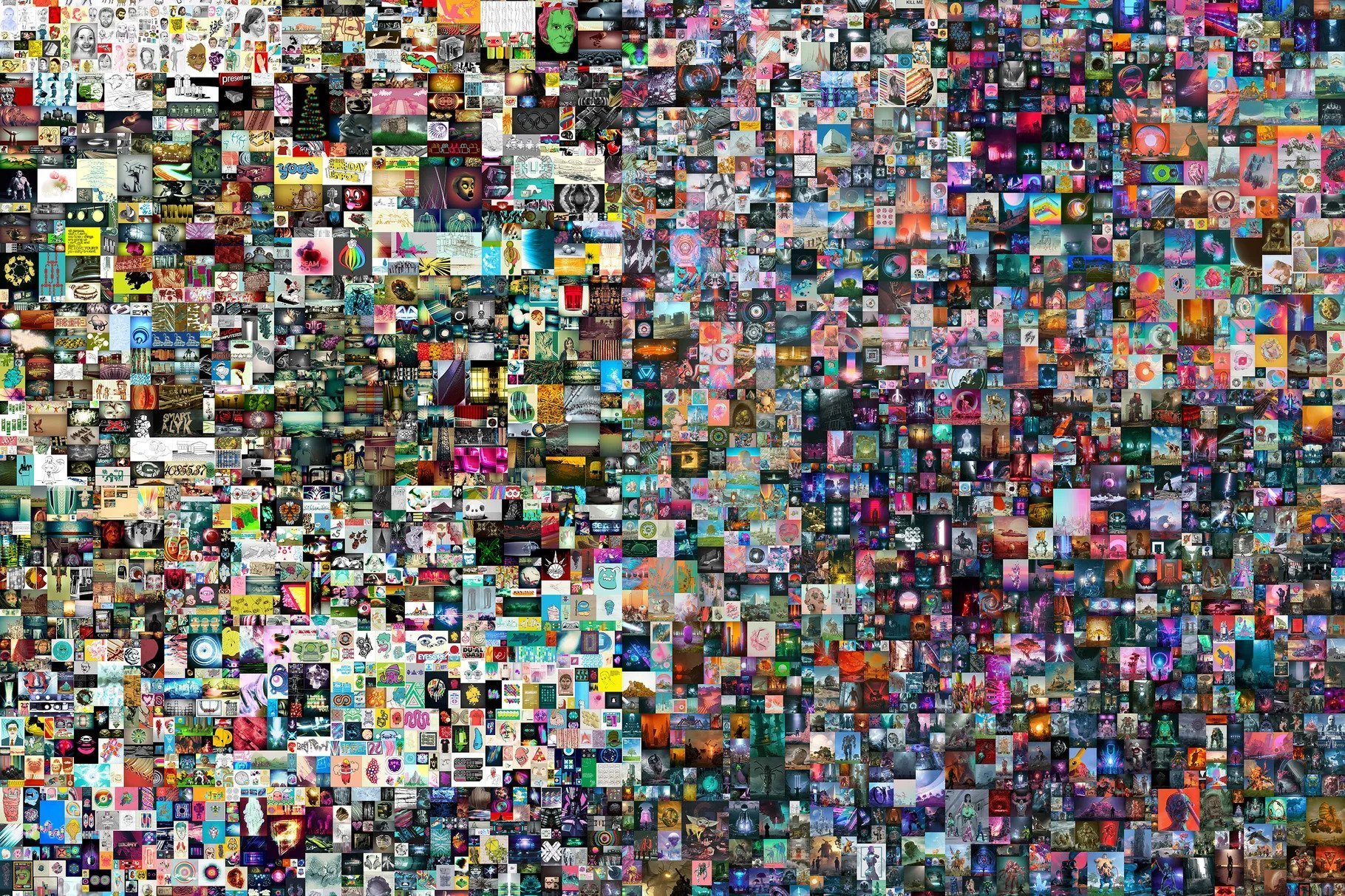 Beeples digitale Collage „Everydays: The First 5000 Days (2021