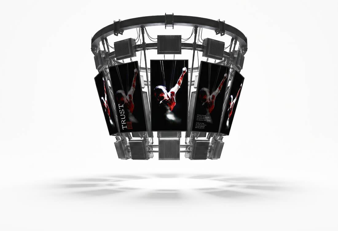 Rigging concept Algorithmic Panopticon, Dirk Habenschaden, concept drawing, 2026