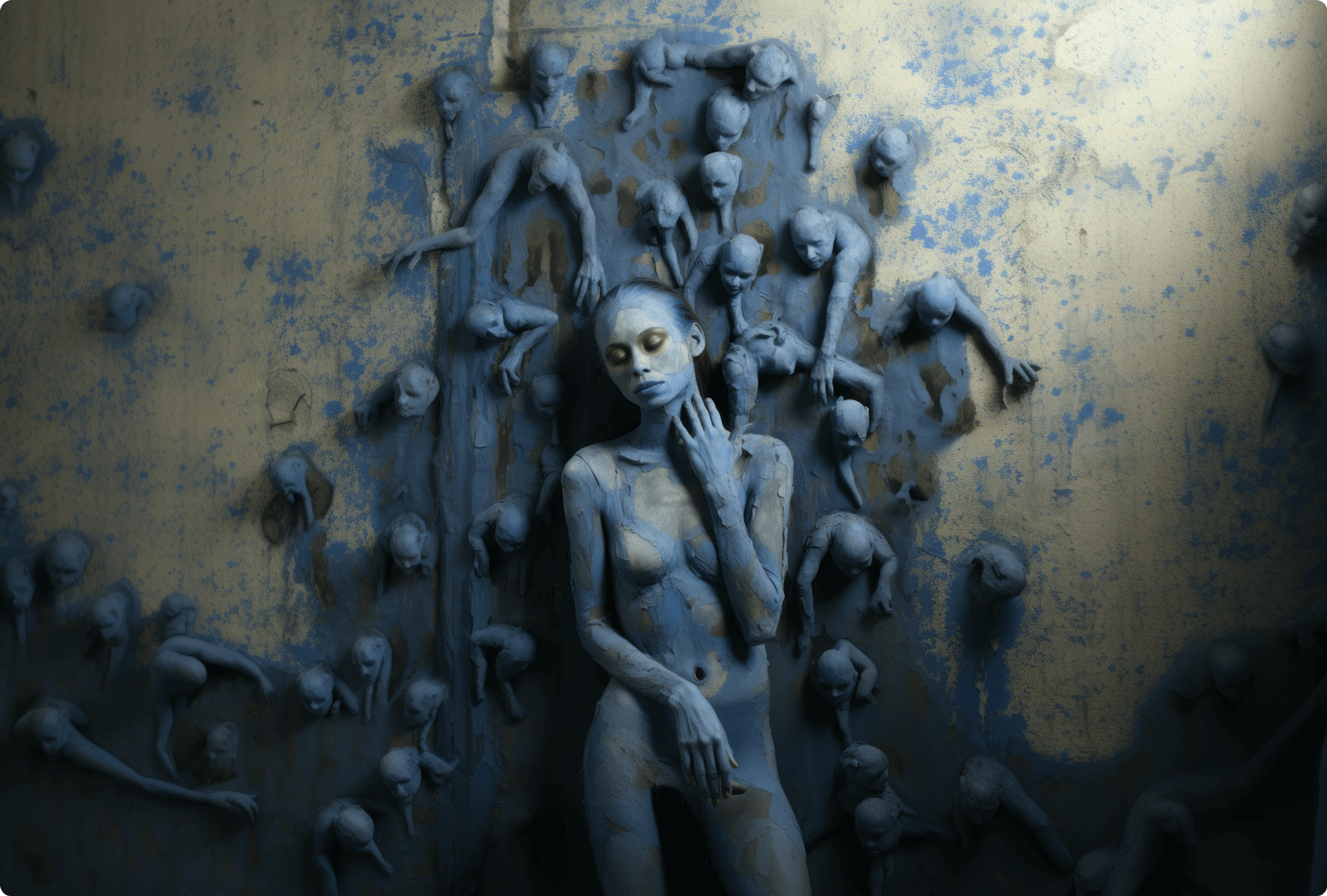 Murals in Blue, Bild 10, Midjourney Exploration, Dirk Habenschaden