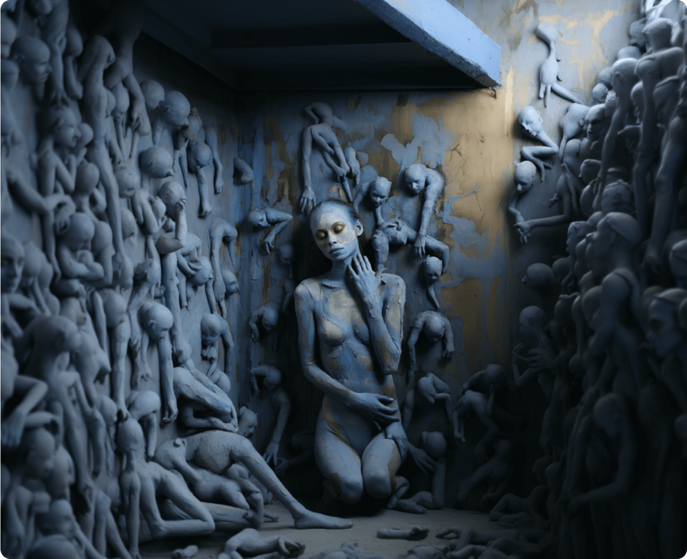 Murals in Blue, Bild 11, Midjourney Exploration, Dirk Habenschaden
