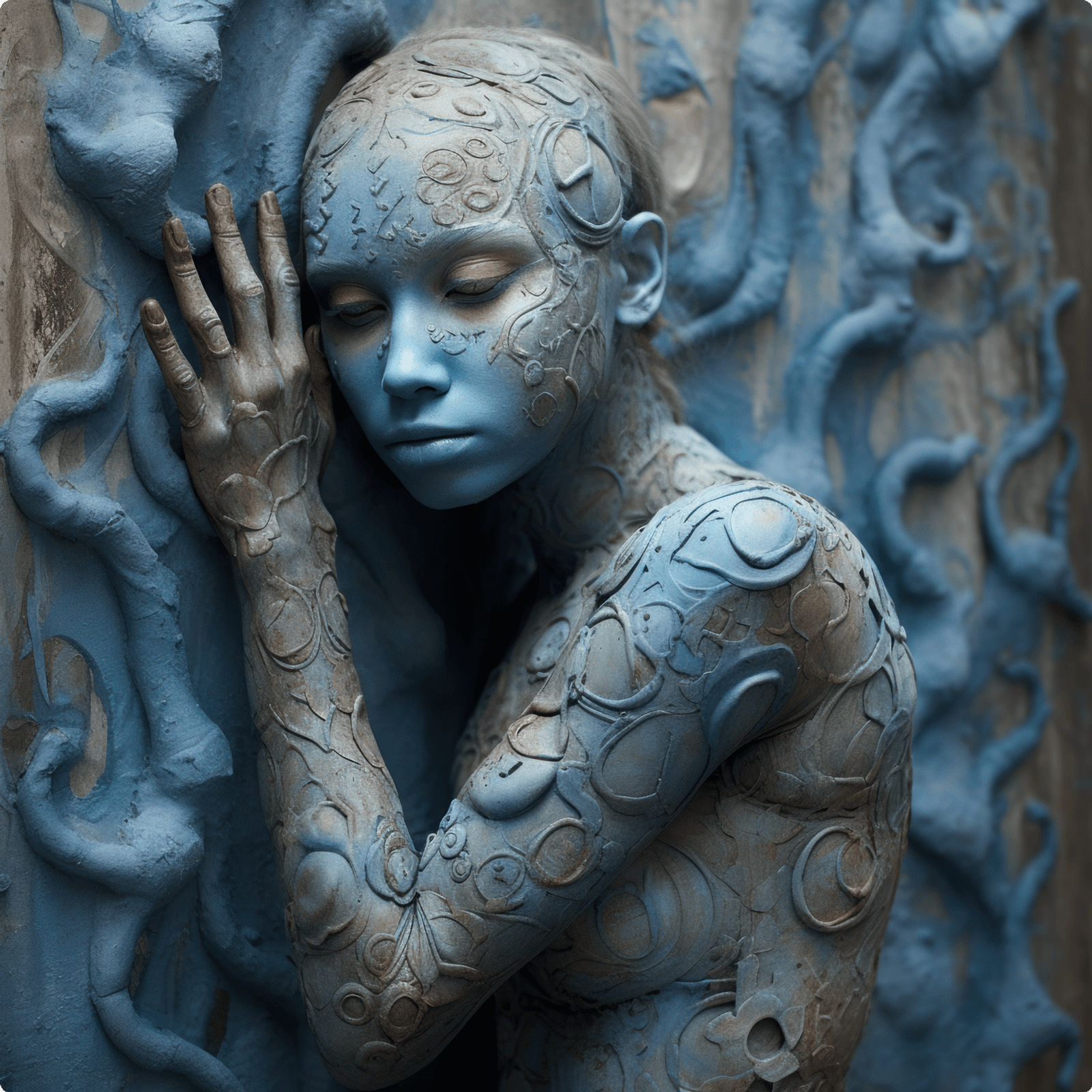 Murals in Blue, Bild 14, Midjourney Exploration, Dirk Habenschaden