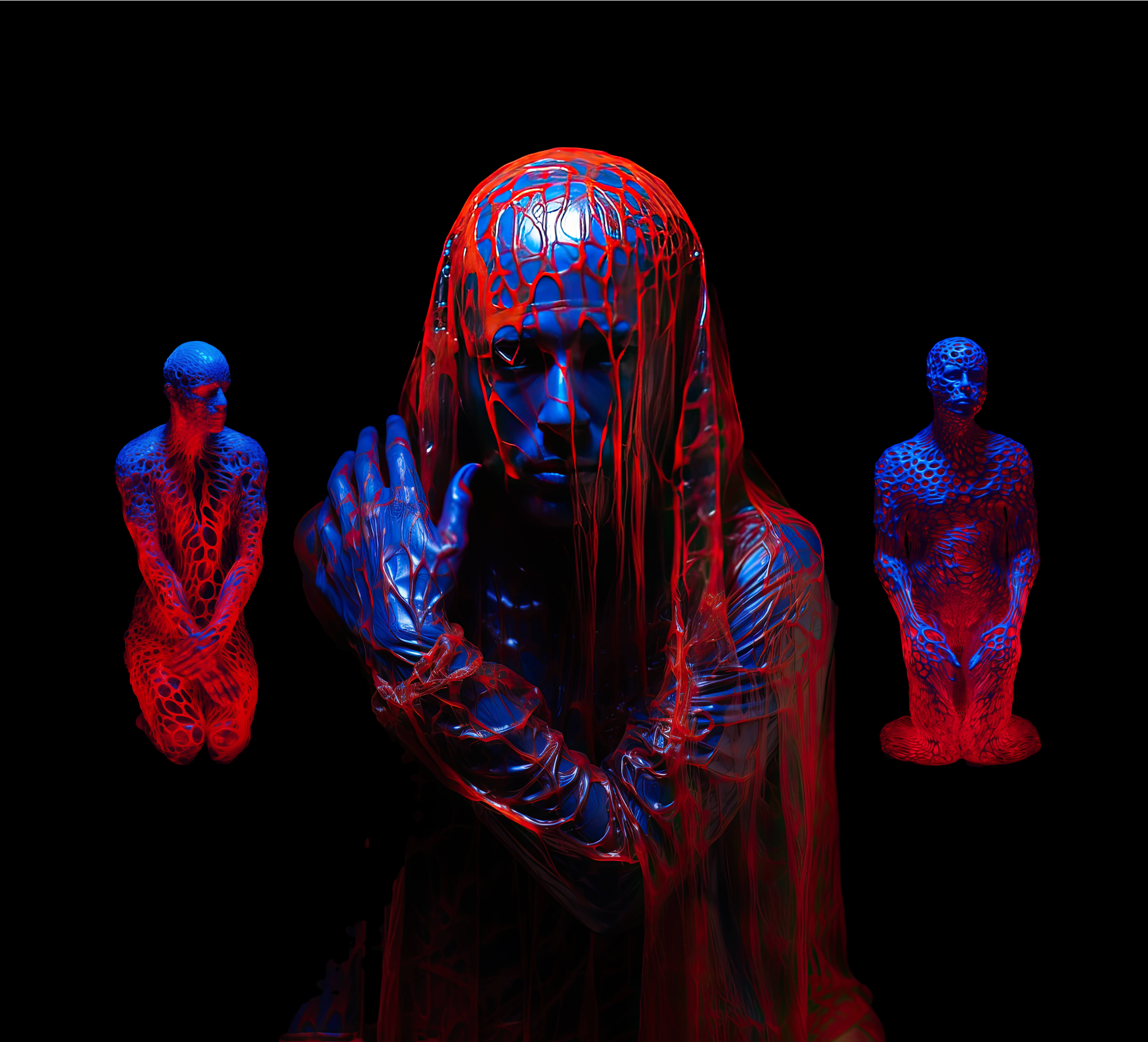 RED'N'BLUE, Bild 03, midjourney explorations, Dirk Habenschaden