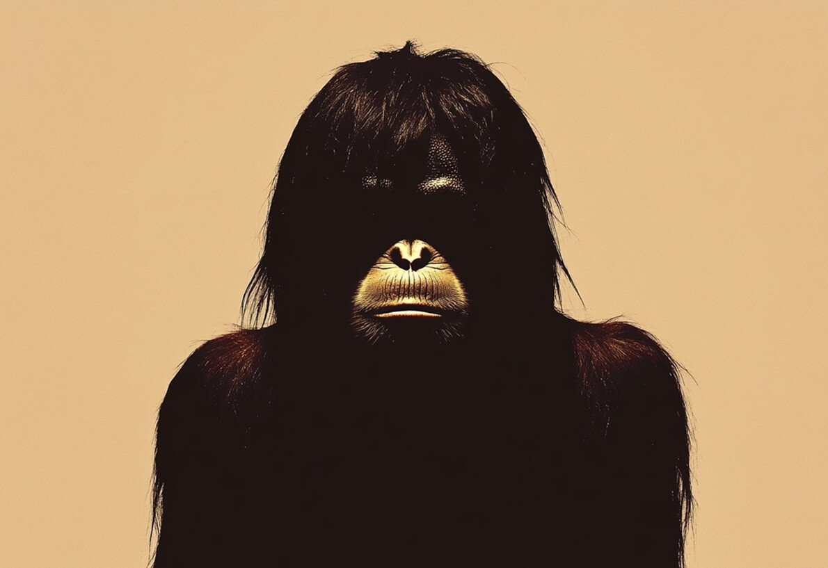 The code of apes, --sref 3067073667, Bild 17, midjourney explorations, Dirk Habenschaden