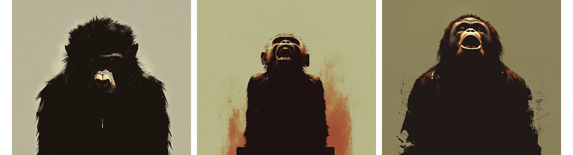 The code of apes, --sref 3067073667, Bild 18, midjourney explorations, Dirk Habenschaden