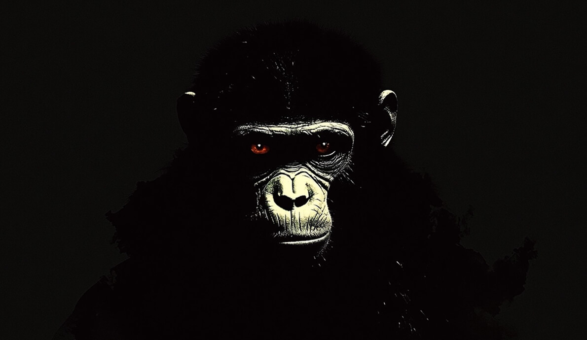 The code of apes, --sref 3067073667, Bild 22, midjourney explorations, Dirk Habenschaden