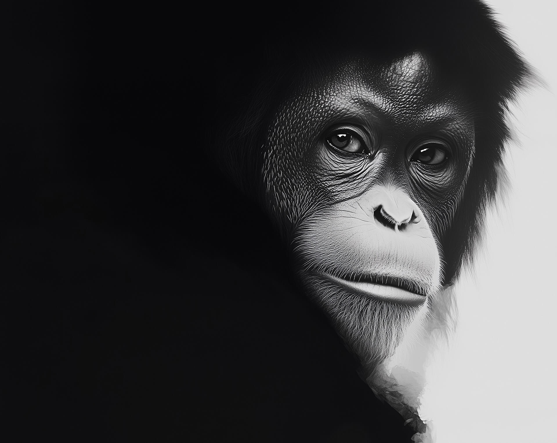 The code of apes, --sref 338574977, Bild 24, midjourney explorations, Dirk Habenschaden