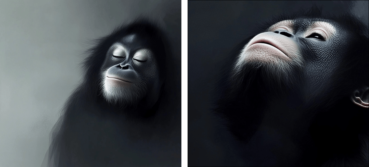 The code of apes, --sref 338574977, Bild 28, midjourney explorations, Dirk Habenschaden