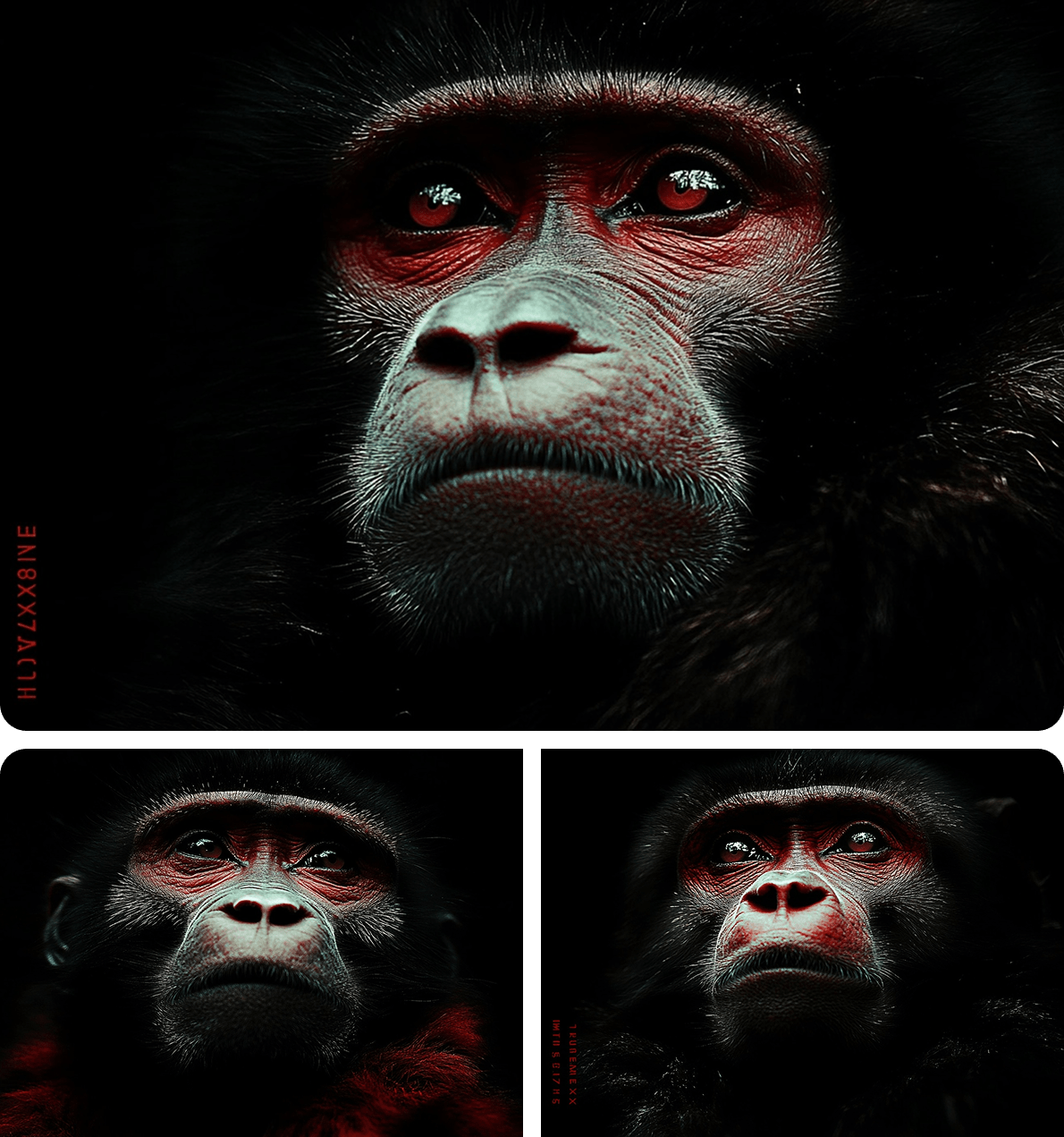 The code of apes, --sref 364429789, Bild 11, midjourney explorations, Dirk Habenschaden