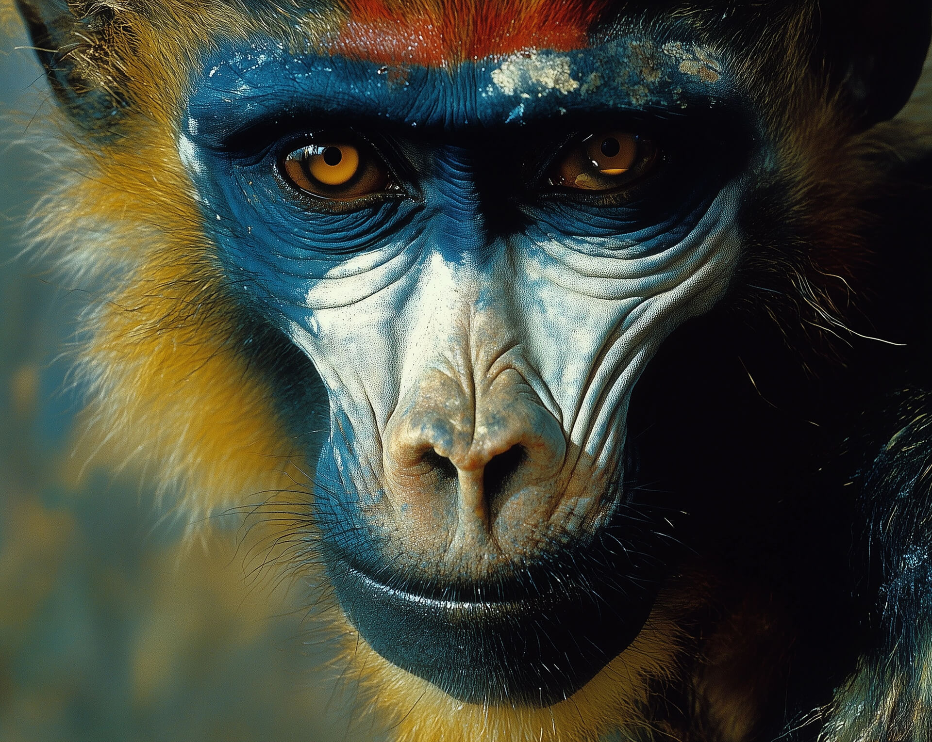 The code of apes, --sref 3776380501, Bild 32, midjourney explorations, Dirk Habenschaden