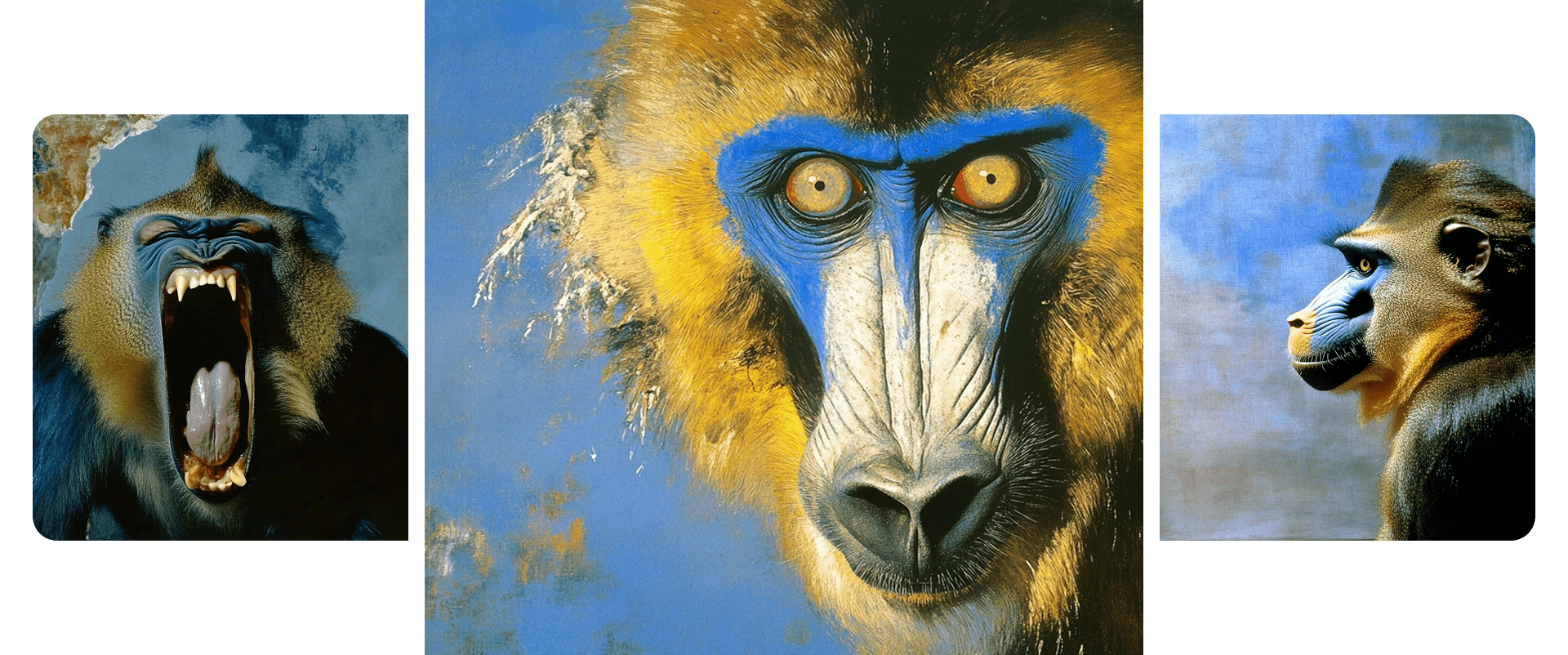 The code of apes, --sref 3776380501, Bild 34, midjourney explorations, Dirk Habenschaden