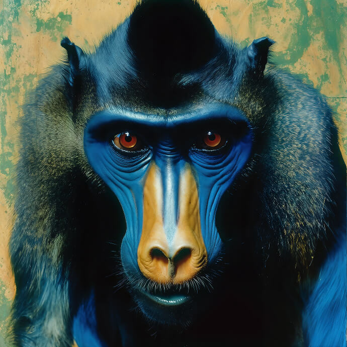 The code of apes, --sref 3776380501, Bild 39, midjourney explorations, Dirk Habenschaden
