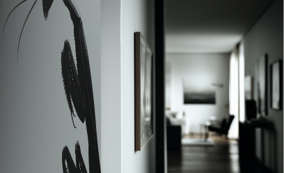 The Code of Praying Mantis Motiv gerahmt an der Wand
