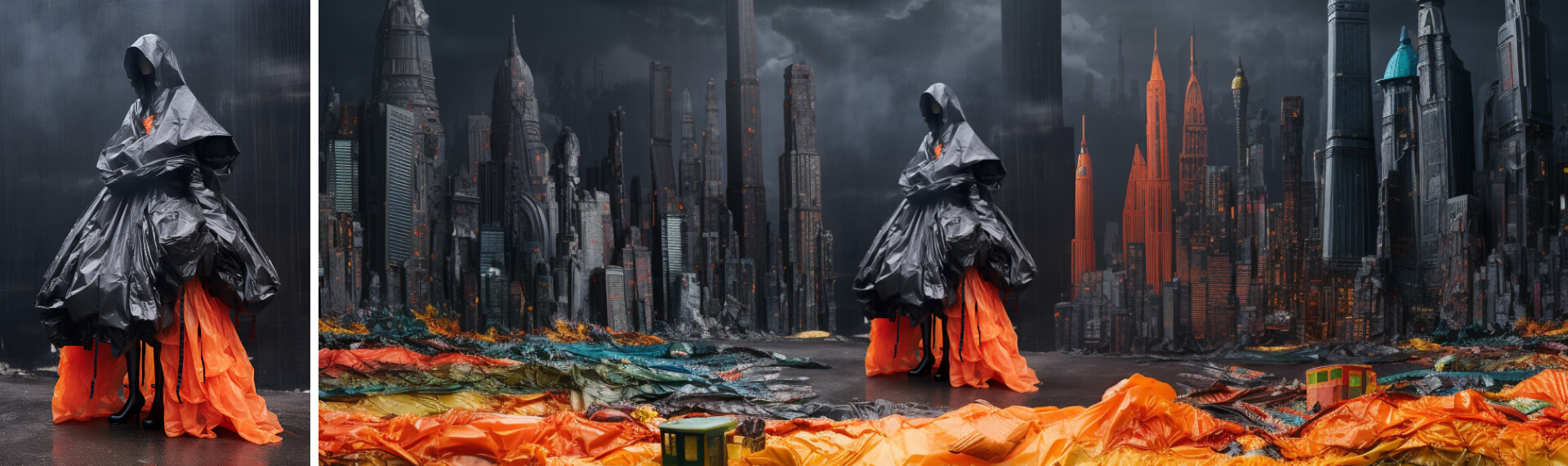TRASHION, Angel 02, Midjourney Exploration, Dirk Habenschaden