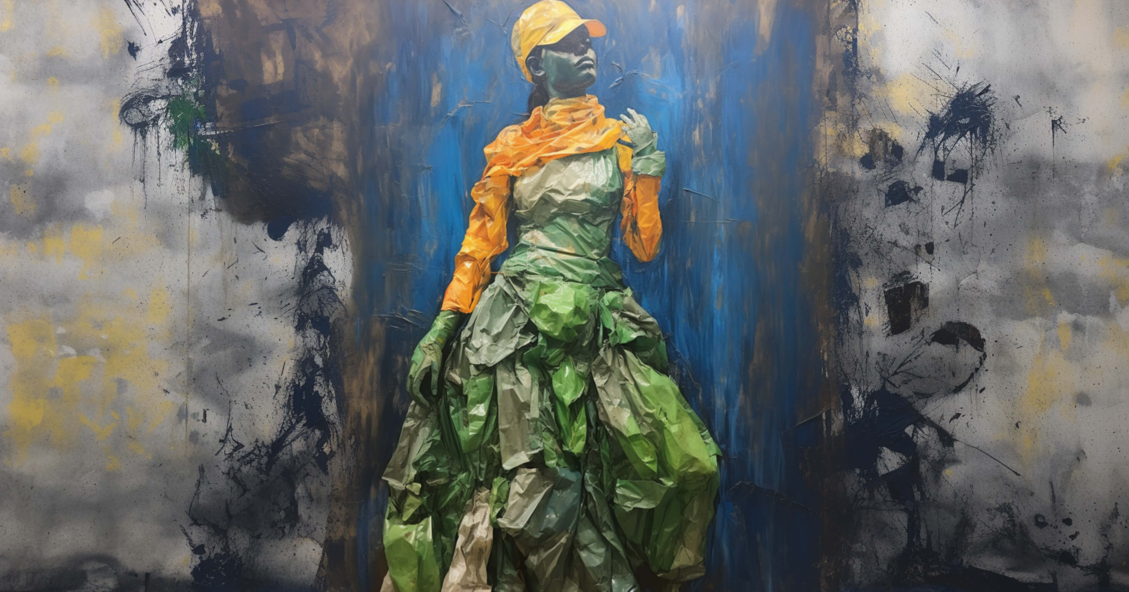 TRASHION, Street Art 02, Midjourney Exploration, Dirk Habenschaden