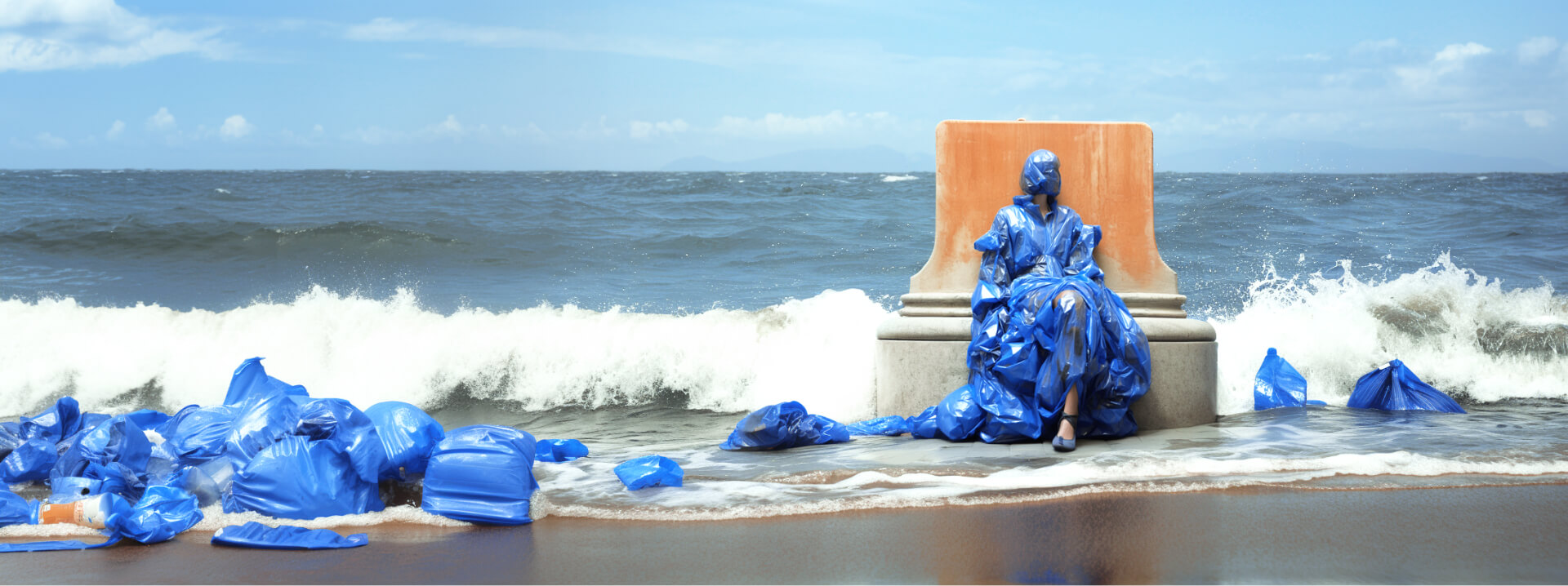 TRASHION, The Beach 03, Midjourney Exploration, Dirk Habenschaden
