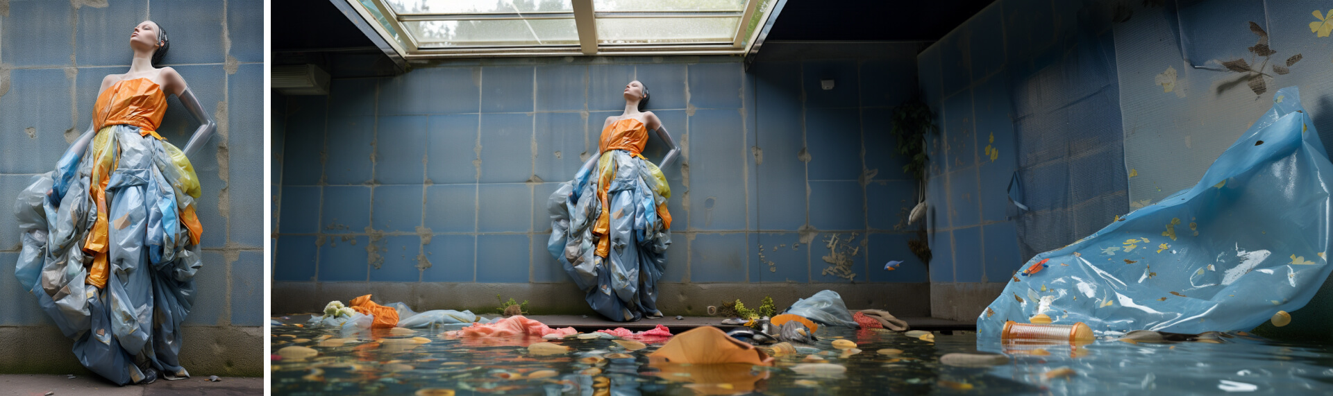 TRASHION, The Pool 04, Midjourney Exploration, Dirk Habenschaden