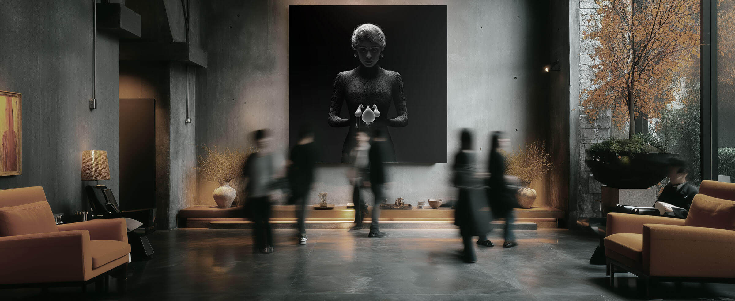 Sirene – love, Ausstellungsansicht Fine Art Print, Direktdruck auf Alu-Dibond, Dirk Habenschaden
