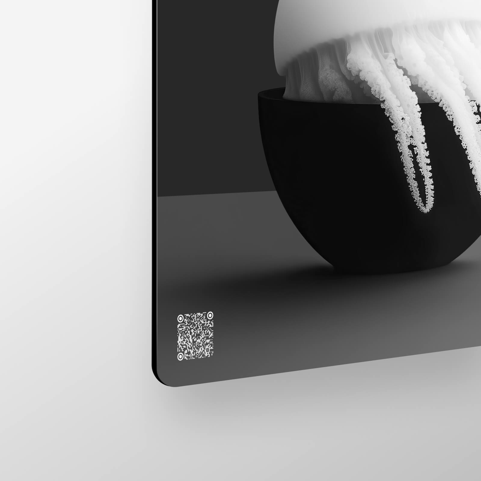 BOWL – KI-generierte Schwarz-Weiß-Kunst aus der Serie Poetry in Black and White