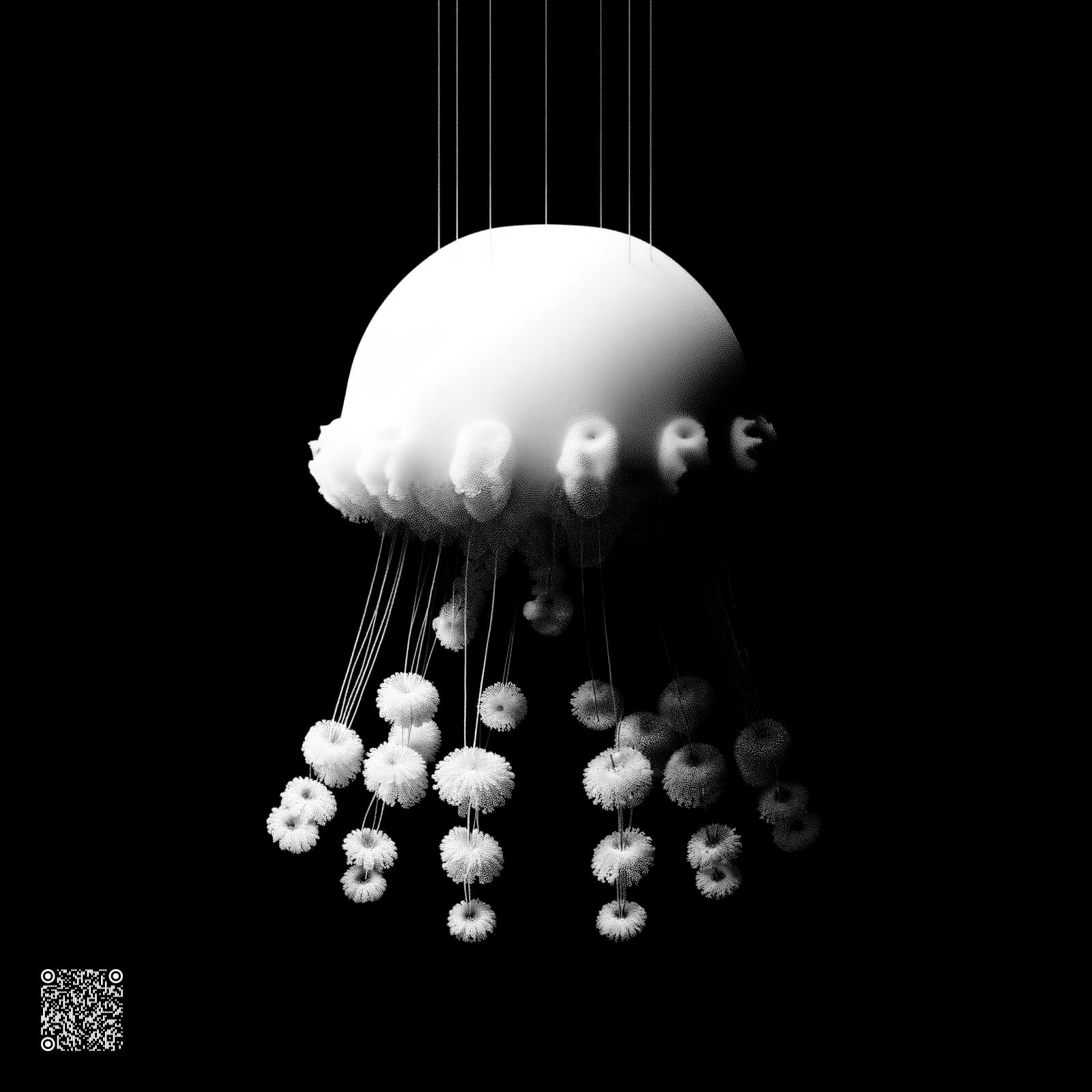 PEARL – KI-generierte Schwarz-Weiß-Kunst aus der Serie Poetry in Black and White