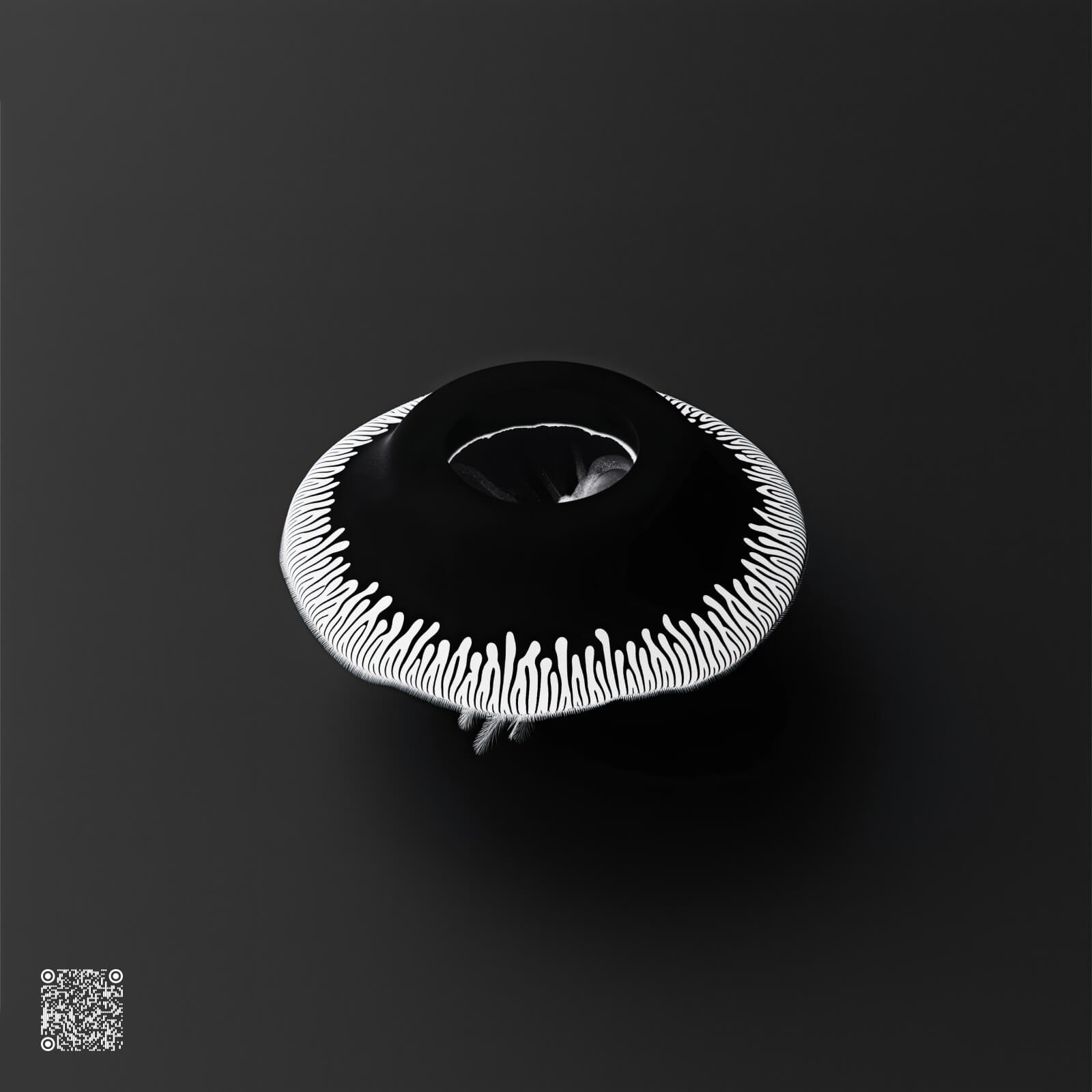 PULS – KI-generierte Schwarz-Weiß-Kunst aus der Serie Poetry in Black and White